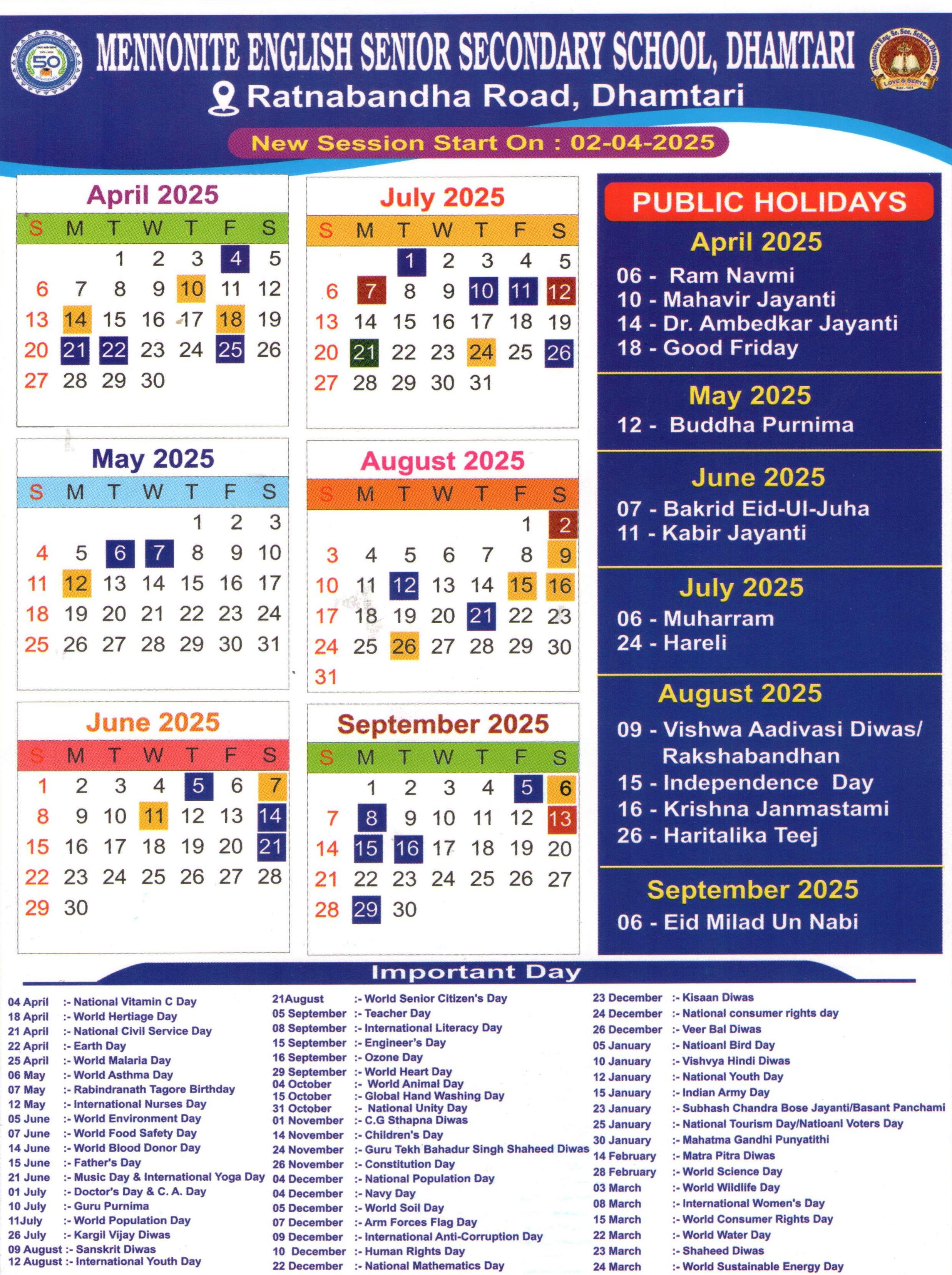 Academic Calendar Image