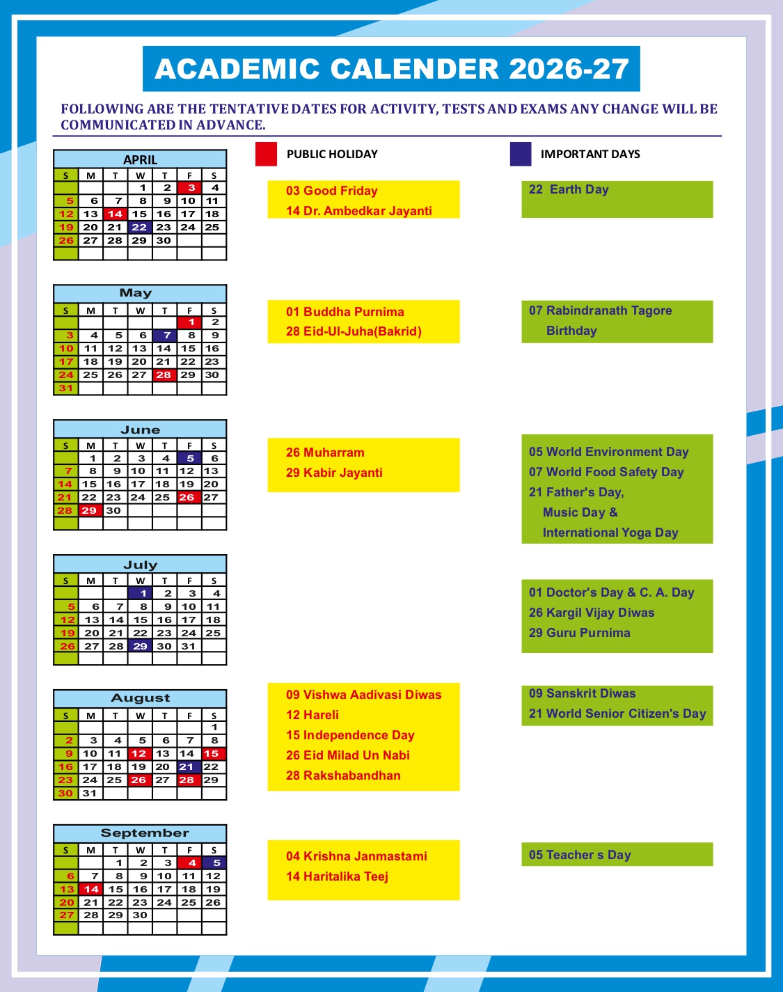 Academic Calendar Image